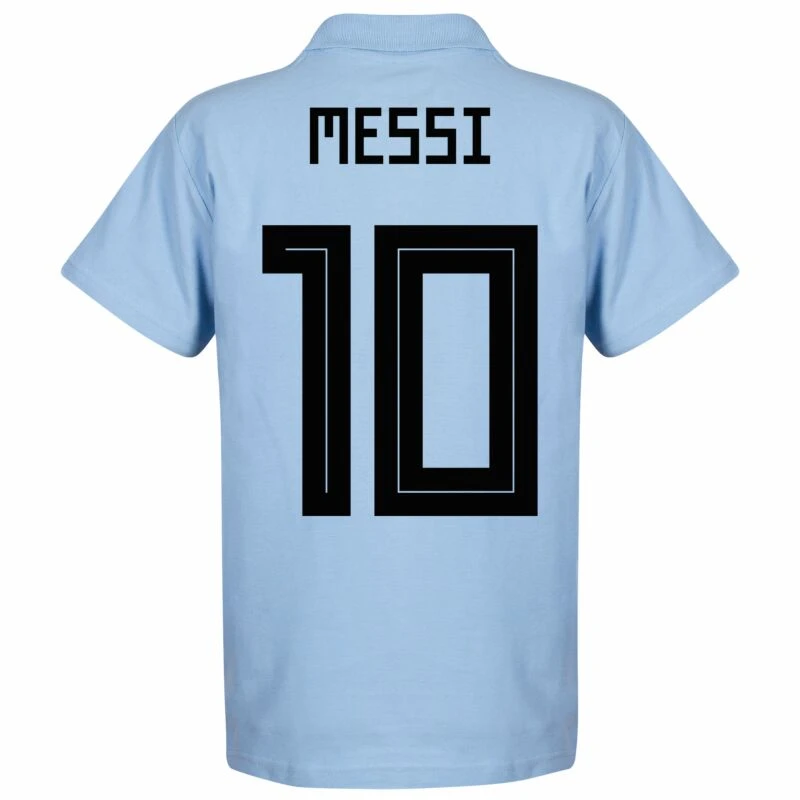 Argentinien Team Messi 10 Polo Shirt - Hellblau 2 Argentinien Team Messi 10 Polo Shirt - Hellblau – Bild 2