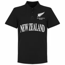 Neuseeland Rugby Polo Shirt - Schwarz