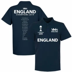 England Cricket World Cup Winners Squad Polo Shirt - Navy