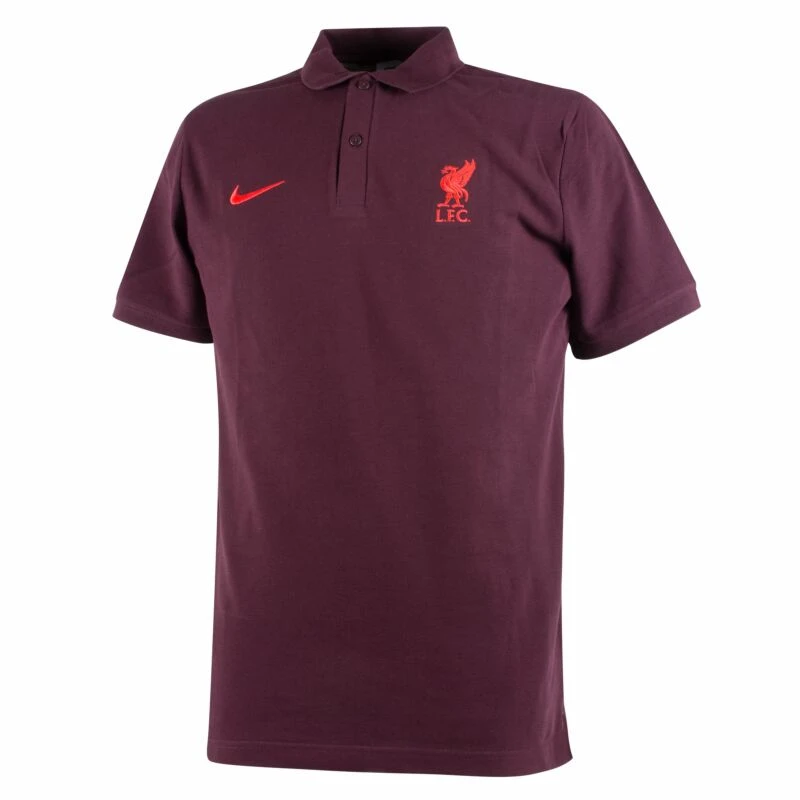 Nike Liverpool Crest Pique Polo - Burgund 2022-2023 1 Nike Liverpool Crest Pique Polo - Burgund 2022-2023