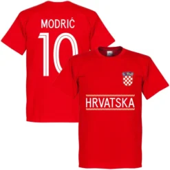 Kroatien Modric 10 Team T-Shirt - Rot