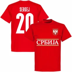 Serbien Team Sergej 20 T-shirt - Rot