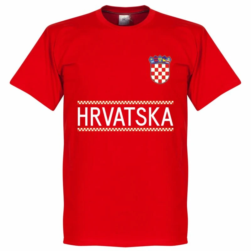 Kroatien Modric 10 Team T-Shirt - Rot 3 Kroatien Modric 10 Team T-Shirt - Rot – Bild 3