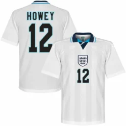 Score Draw England Home Howey 12 Retro Trikot Euro 96 (Retro Flex Beflockung)