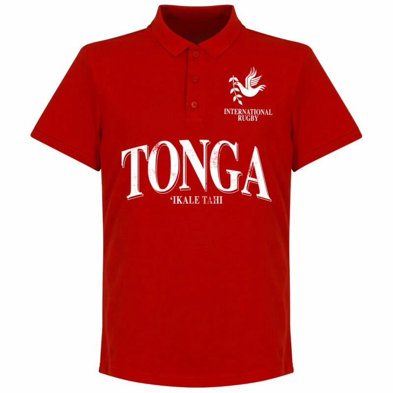 Tonga Rugby Polo Shirt - Rot 1 Tonga Rugby Polo Shirt - Rot