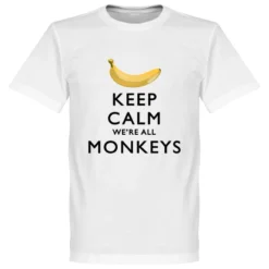 Keep Calm We're All Monkeys T-Shirt - Weiß