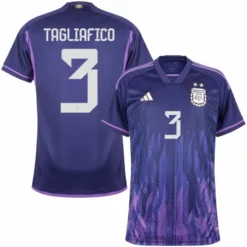 Adidas Argentinien Away Tagliafico 3 Trikot 2022-2023 (Offizielle Beflockung)