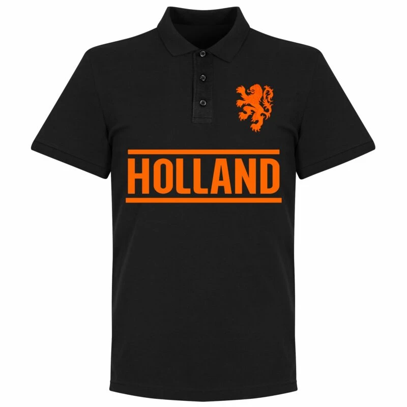 Holland Team Polo Shirt - Schwarz 1 Holland Team Polo Shirt - Schwarz