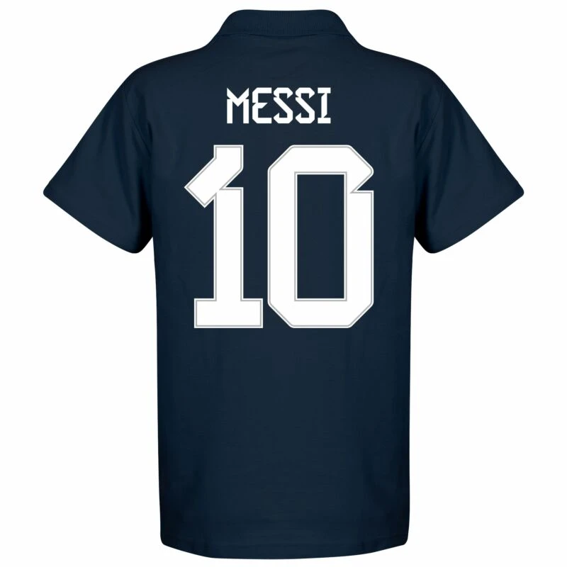 Argentinien Messi 10 Team Polo Shirt - Marine 2 Argentinien Messi 10 Team Polo Shirt - Marine – Bild 2
