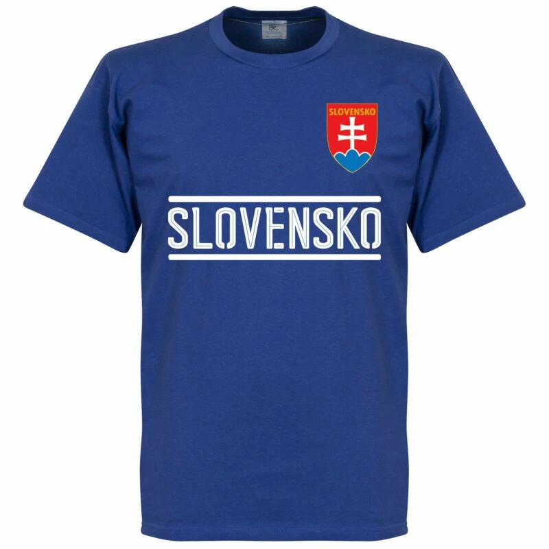 Slowakei Team T-Shirt - Blau 1 Slowakei Team T-Shirt - Blau