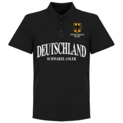 Deutschland Rugby Polo Shirt - Schwarz