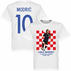 Kroatien Modric 10 2018 Golden Ball Winner T-Shirt - Weiß