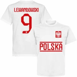 Polen Team Lewandowski 9 BOYS T-shirt - Weiß