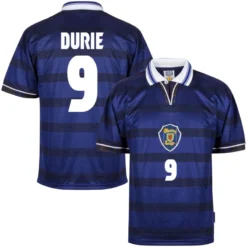 Score Draw Schottland Home Durie 9 Retro Trikot WM 1998 (Retro Filz-Spielerbeflockung)