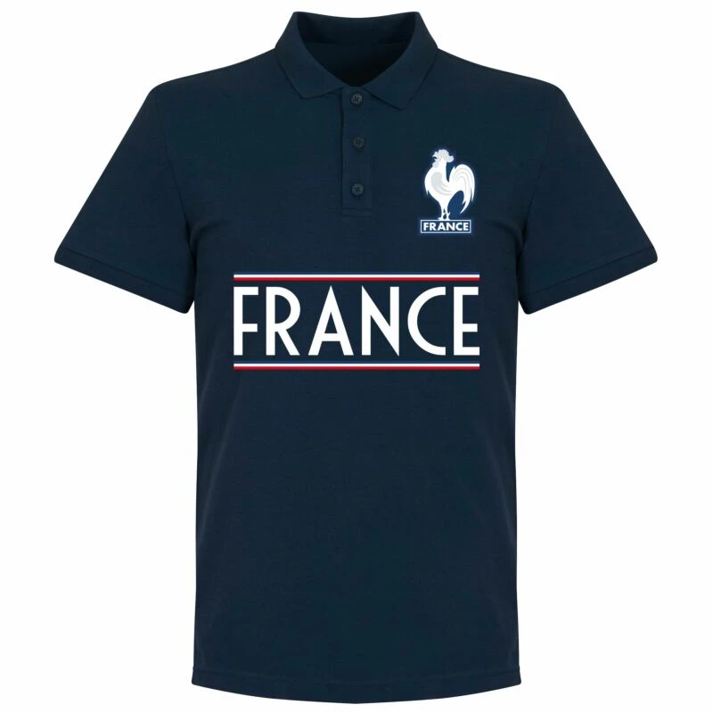 Frankreich Griezmann 7 Team Polo Shirt - Navy 3 Frankreich Griezmann 7 Team Polo Shirt - Navy – Bild 3