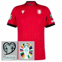 Macron Georgia 3. Authentic Trikot 2023-2024 Inkl. UEFA Euro 2024 Qualifikations Set