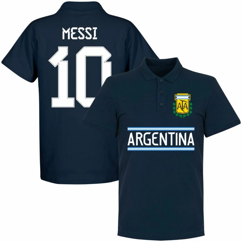 Argentinien Messi 10 Team Polo Shirt - Marine 1 Argentinien Messi 10 Team Polo Shirt - Marine