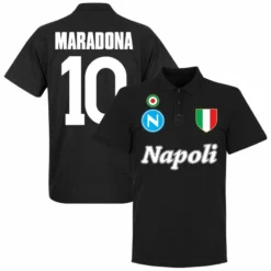 Neapel Maradona 10 Team Polo Shirt - Schwarz