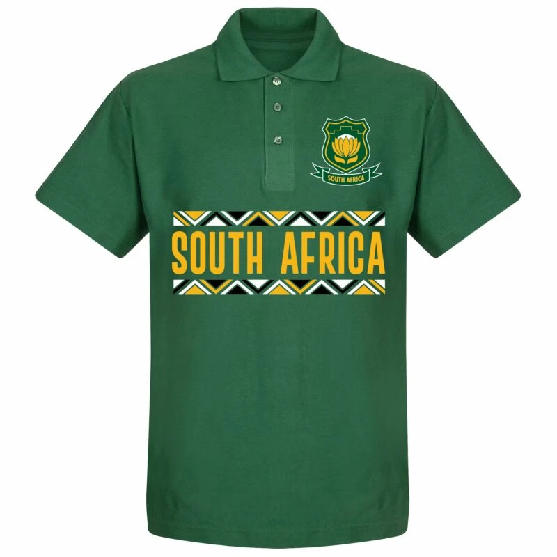 Südafrika Rugby Team Polo Shirt - Dunkelgrün 1 Südafrika Rugby Team Polo Shirt - Dunkelgrün