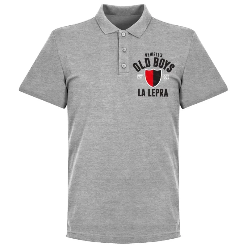 Newell’s Old Boys Established Crest Polo - Grau 1 Newell’s Old Boys Established Crest Polo - Grau