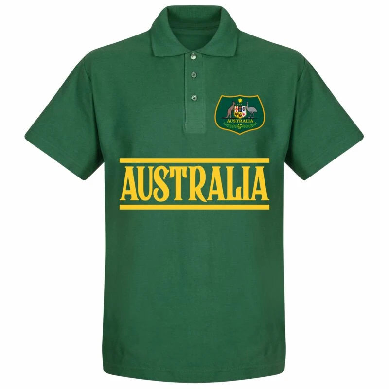 Australien Team Polo Shirt - Dunkelgrün 1 Australien Team Polo Shirt - Dunkelgrün