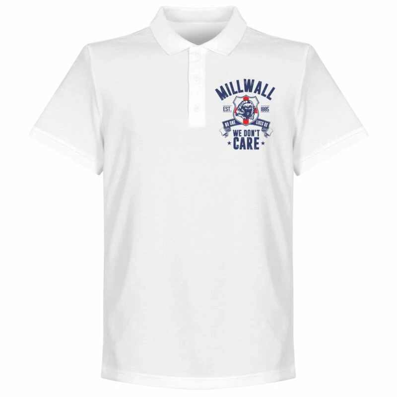 Millwall We Don't Care Polo Shirt - Weiß 1 Millwall We Don't Care Polo Shirt - Weiß