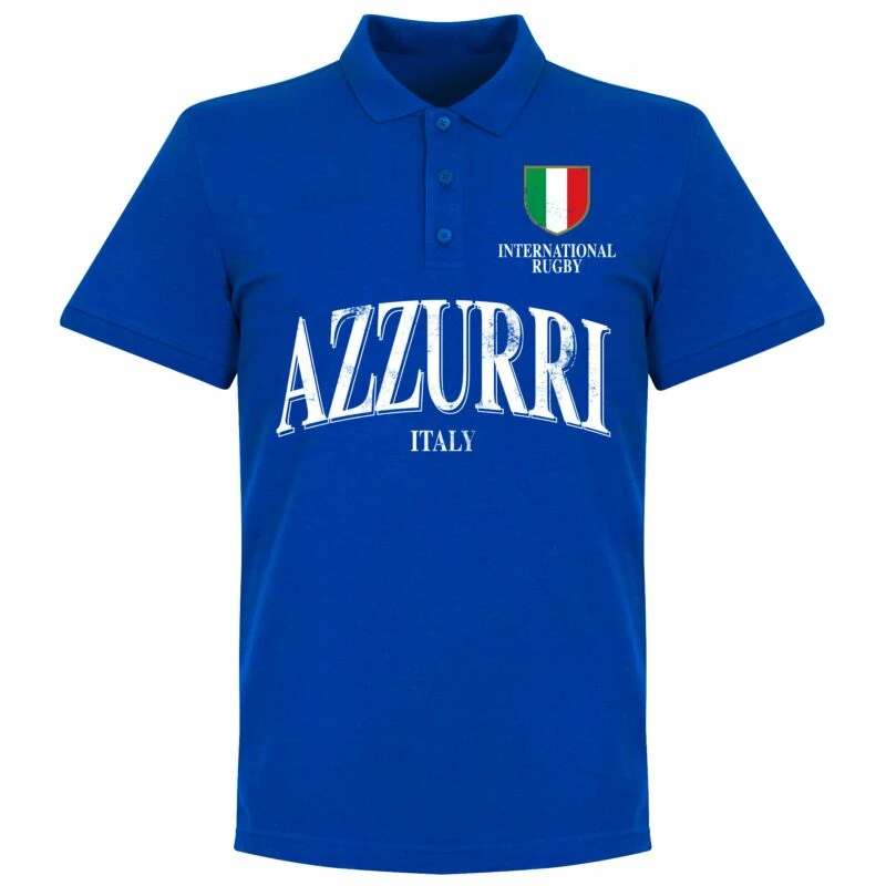 Italien Rugby Polo Shirt - Blau 1 Italien Rugby Polo Shirt - Blau