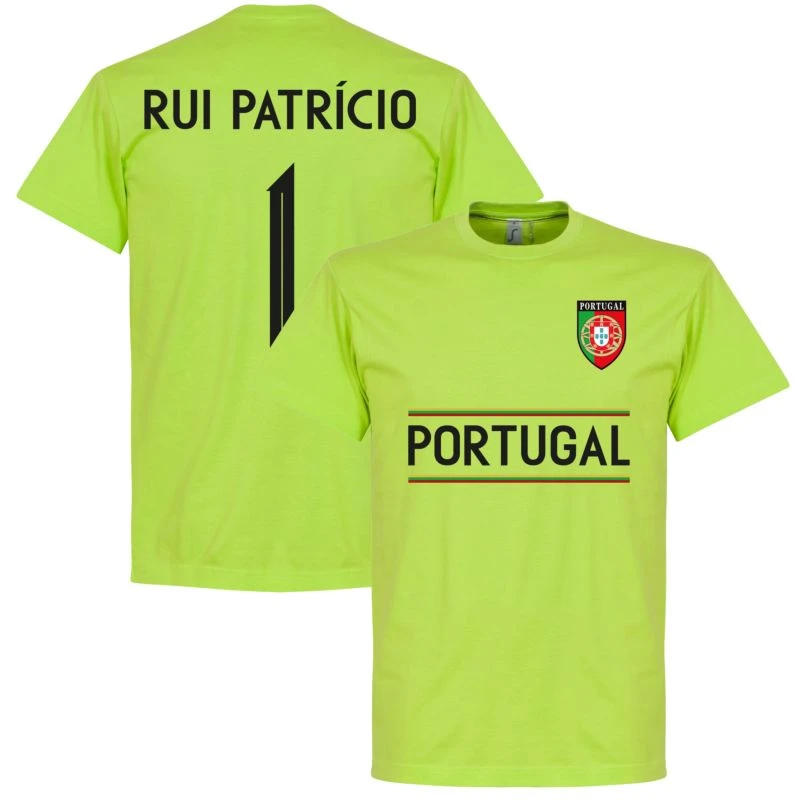 Portugal Rui Patricio 1 Team T-Shirt - Apfelgrün 1 Portugal Rui Patricio 1 Team T-Shirt - Apfelgrün