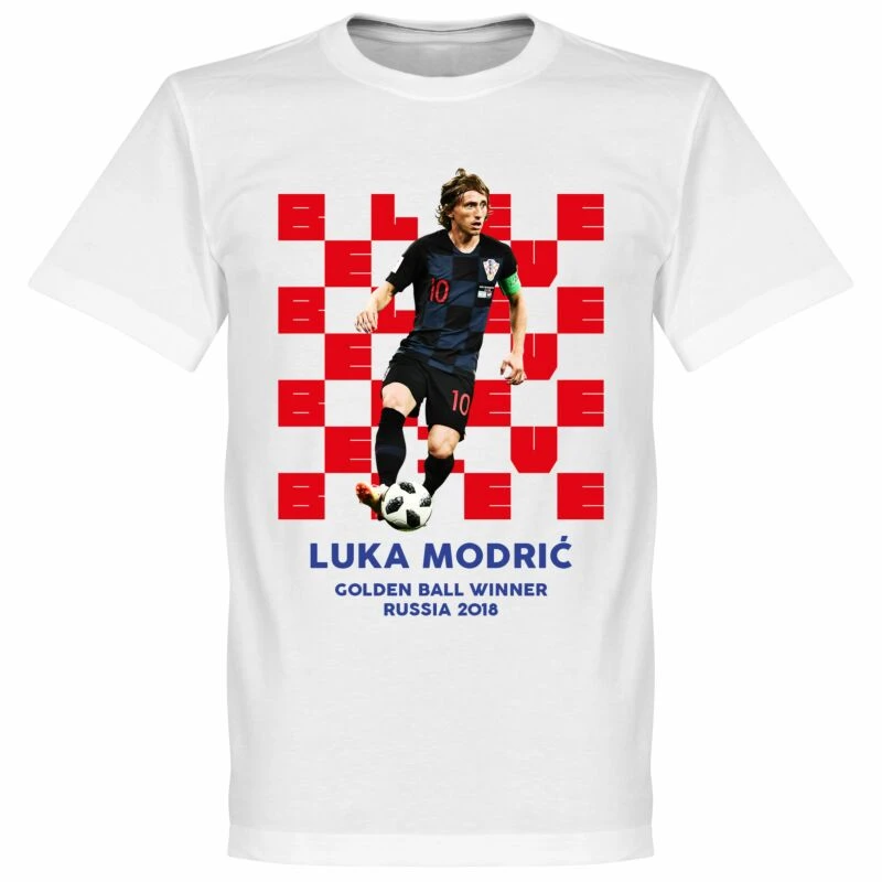 Kroatien Modric 10 2018 Golden Ball Winner T-Shirt - Weiß 2 Kroatien Modric 10 2018 Golden Ball Winner T-Shirt - Weiß – Bild 2