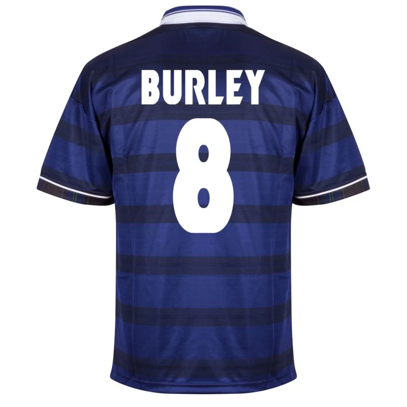 Score Draw Schottland Home Burley 8 Retro Trikot WM 1998 (Retro Filz-Spielerbeflockung) 2 Score Draw Schottland Home Burley 8 Retro Trikot WM 1998 (Retro Filz-Spielerbeflockung) – Bild 2