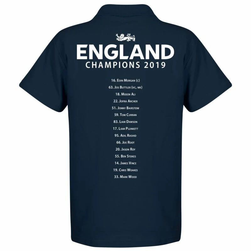 England Cricket World Cup Winners Squad Polo Shirt - Navy 2 England Cricket World Cup Winners Squad Polo Shirt - Navy – Bild 2