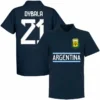 Argentinien Dybala 21 Team Polo Shirt - Marine