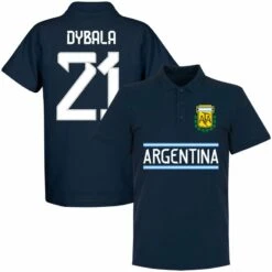 Argentinien Dybala 21 Team Polo Shirt - Marine