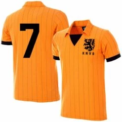 Copa Holland Home No.7 Retro Trikot 1983-1984 (Retro Filz-Spielerbeflockung)
