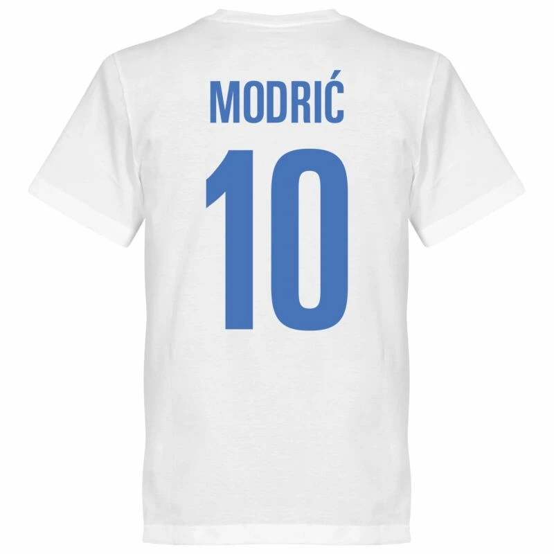 Kroatien Modric 10 Team T-Shirt - Weiß 2 Kroatien Modric 10 Team T-Shirt - Weiß – Bild 2