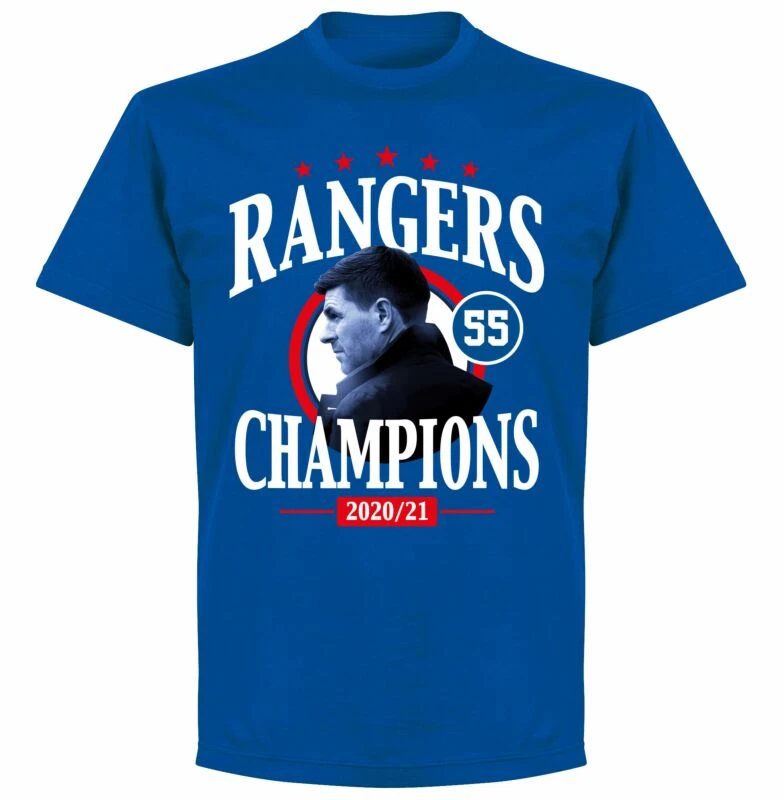 Rangers 55 Champions BOYS T-shirt - Blau 1 Rangers 55 Champions BOYS T-shirt - Blau