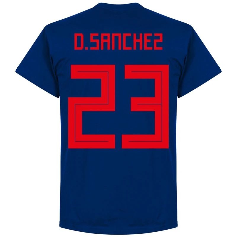 Kolumbien D. Sanchez 23 Team T-Shirt - Blau 2 Kolumbien D. Sanchez 23 Team T-Shirt - Blau – Bild 2