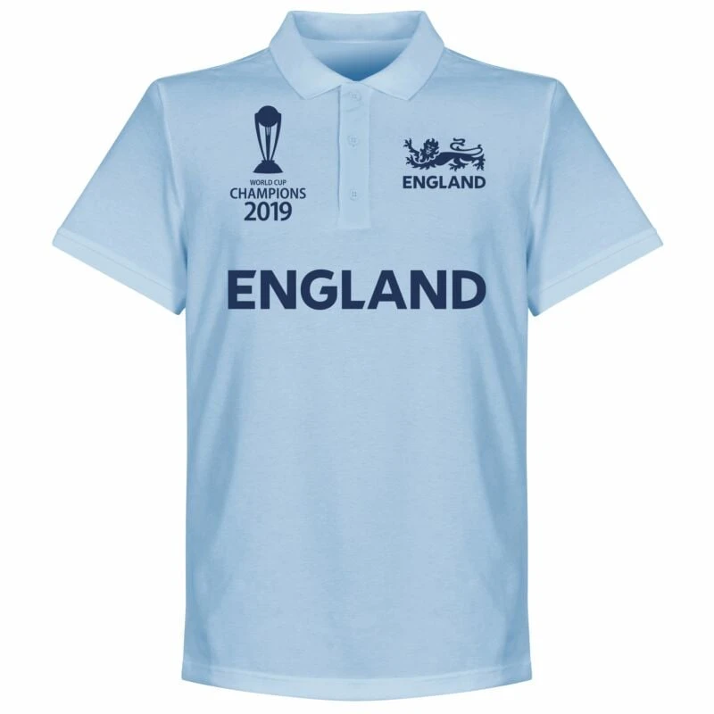 England Kricket Weltmeister Stokes 55 Polo Shirt - Hellblau 3 England Kricket Weltmeister Stokes 55 Polo Shirt - Hellblau – Bild 3
