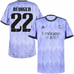 Adidas Real Madrid Away Rüdiger 22 Trikot 2022-2023 (Offizielle Cup Beflockung)