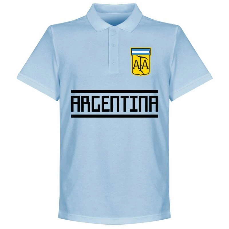 Argentinien Team Polo Shirt - Hellblau 1 Argentinien Team Polo Shirt - Hellblau