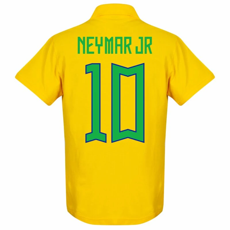 Brasilien Team Neymar Jr 10 Polo - Gelb 2 Brasilien Team Neymar Jr 10 Polo - Gelb – Bild 2