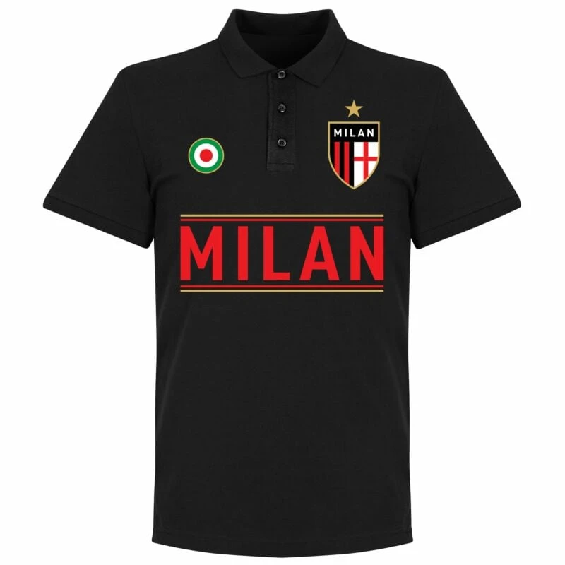 Mailand Team Polo Shirt - Schwarz 1 Mailand Team Polo Shirt - Schwarz
