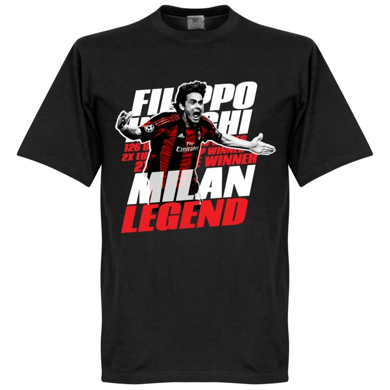 Inzaghi Legend T-Shirt - Schwarz 1 Inzaghi Legend T-Shirt - Schwarz