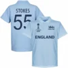 England Kricket Weltmeister Stokes 55 Polo Shirt - Hellblau