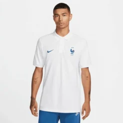 Nike Frankreich NSW Crest Pique Polo - Weiß 2022-2023