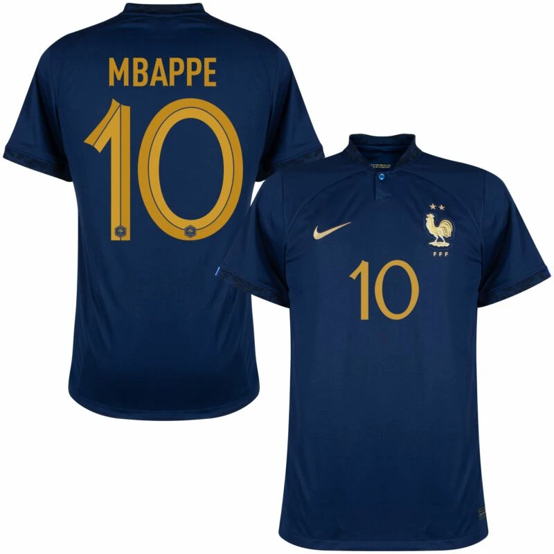 Nike Frankreich Home Mbappe 10 Trikot 2022-2023 (Offizielle Beflockung) 1 Nike Frankreich Home Mbappe 10 Trikot 2022-2023 (Offizielle Beflockung)