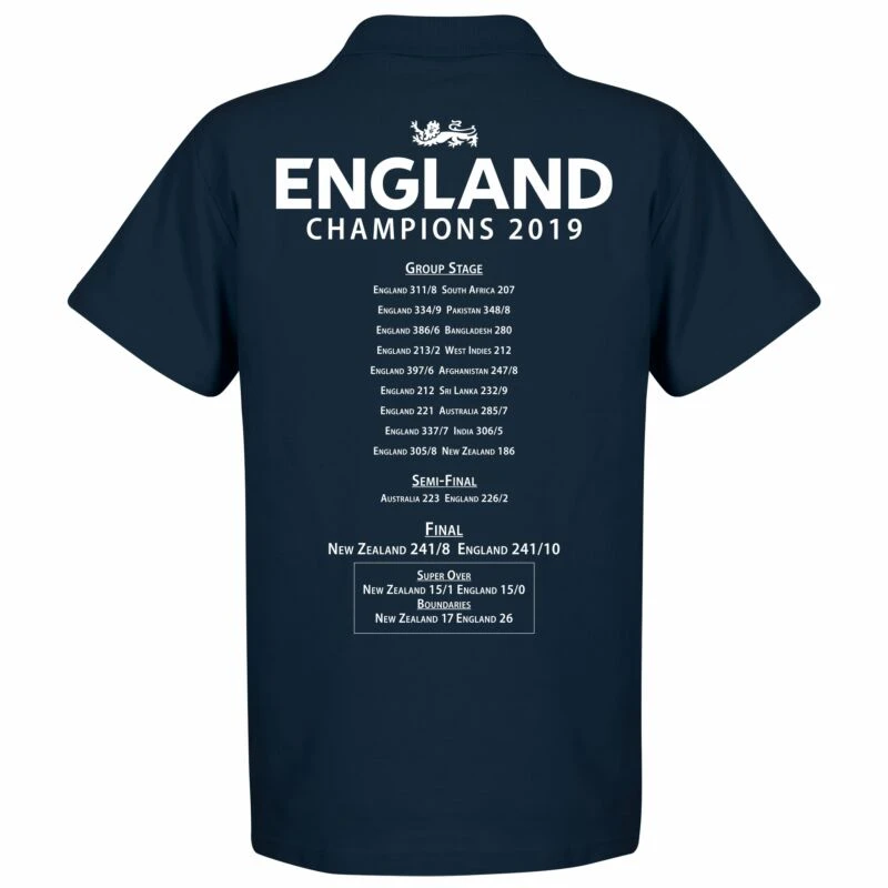 England Cricket World Cup Winners Road To Victory Polo Shirt - Navy 3 England Cricket World Cup Winners Road To Victory Polo Shirt - Navy – Bild 3