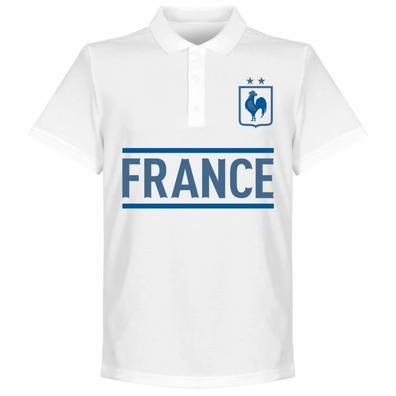 Frankreich Team Polo Shirt - Weiß 1 Frankreich Team Polo Shirt - Weiß