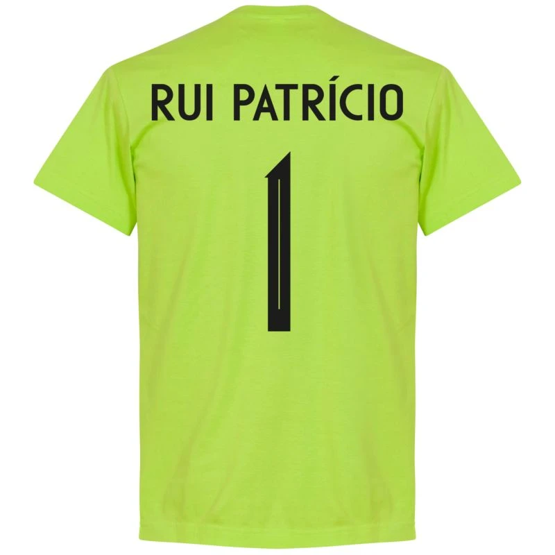 Portugal Rui Patricio 1 Team T-Shirt - Apfelgrün 2 Portugal Rui Patricio 1 Team T-Shirt - Apfelgrün – Bild 2