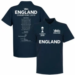 England Cricket World Cup Winners Road To Victory Polo Shirt - Navy
